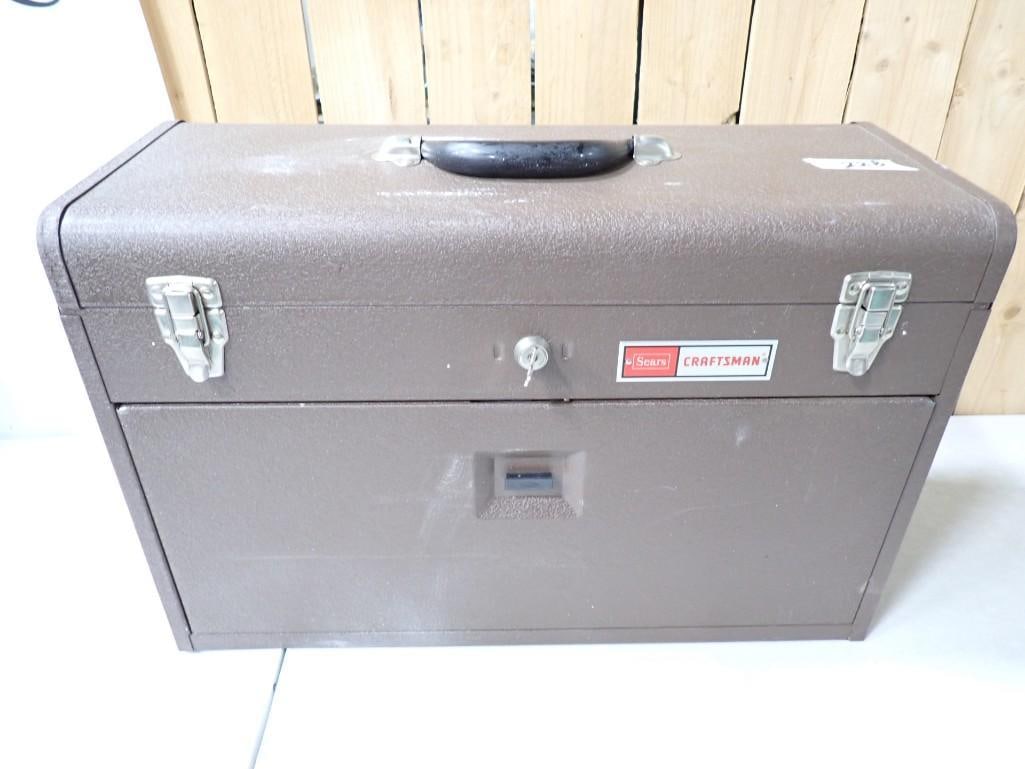 Craftsman 8 Drawer Machinist Crinkle Finish Toolbox with Key Vintage (1 of 8)