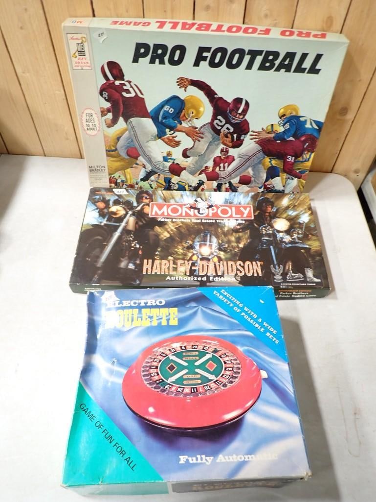 Harley Davidson Monopoly, Football, and Roulette Vintage Games (1 of 12)