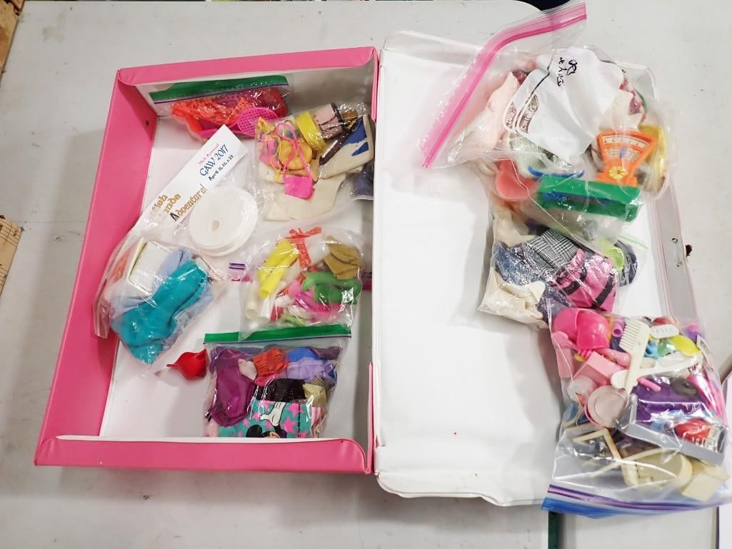 Huge Barbie and Fashion Doll Lot of Mostly Vintage Clothes & Accessories plus a Case: Huge Barbie and Fashion Doll Lot of Mostly Vintage Clothes & Accessories plus an American Beauty Fashion Doll Case All pictures are considered part of the description and should be examined carefu