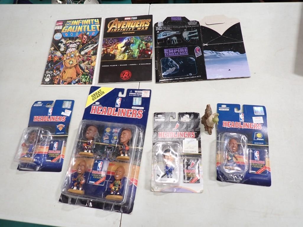 Lot of Toys / Comic incl The Infinity Gauntlet, Avengers, Star Wars, and Headliner Toys (1 of 8)