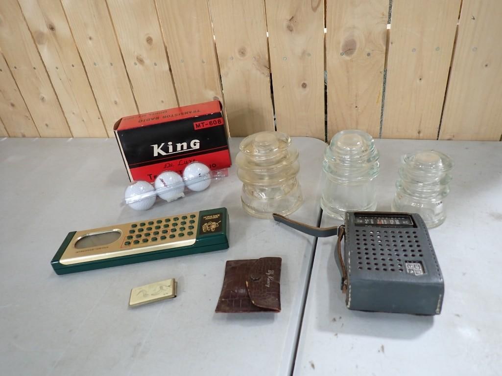 Vintage Transistor Radios, Horse Race Analyzer, Antique Glass Insulators, etc (1 of 10)