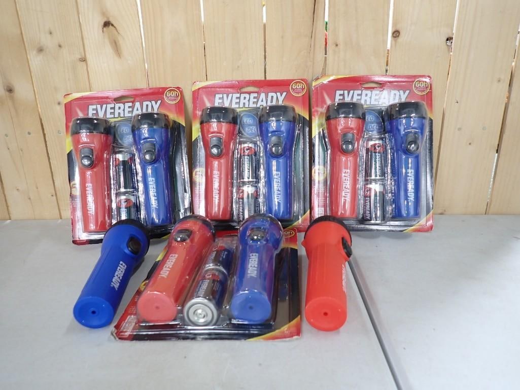 Lot of Eveready Flashlights incl 8 New in Package and 2 Loose (1 of 5)