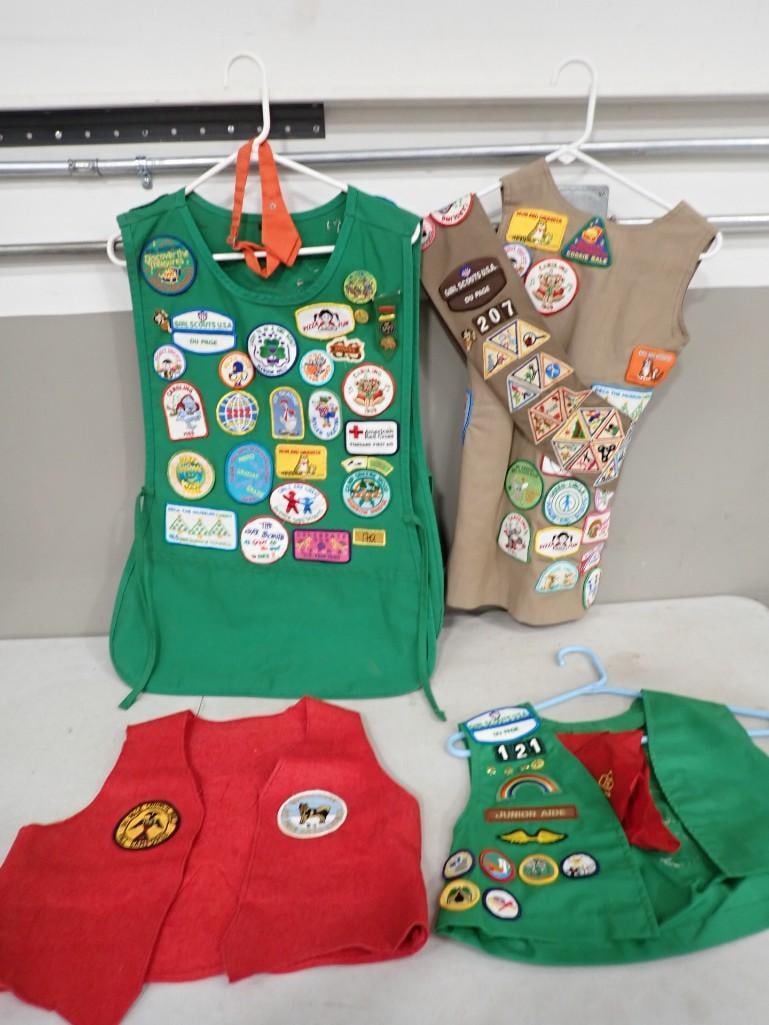 Girl Scouts Embroidered Patches and Vests: Girl Scouts Embroidered Patches and Vests All pictures are considered part of the description and should be examined carefully by bidders. Live Auctioneers is now offering Live Shipping through them