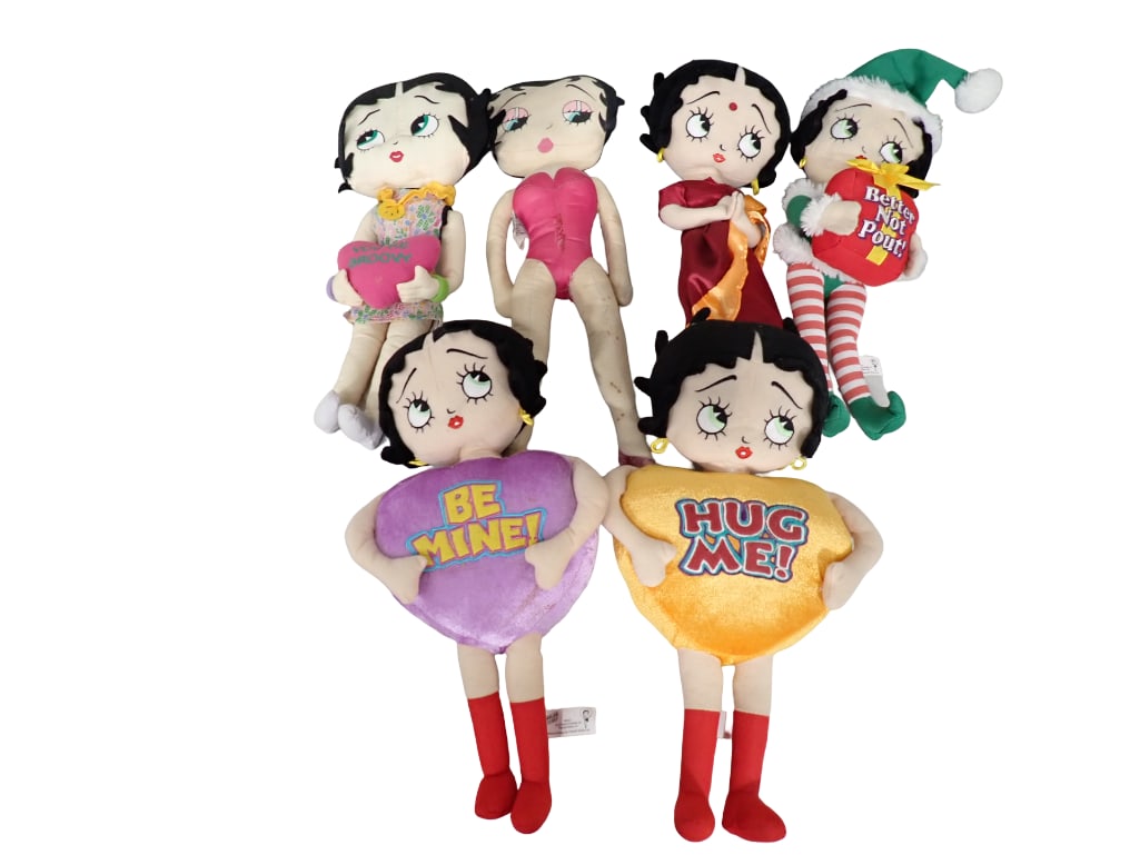 6 Betty Boop Plush Dolls: 6 Betty Boop Plush Dolls All pictures are considered part of the description and should be examined carefully by bidders. Live Auctioneers is now offering Live Shipping through them. This is an option