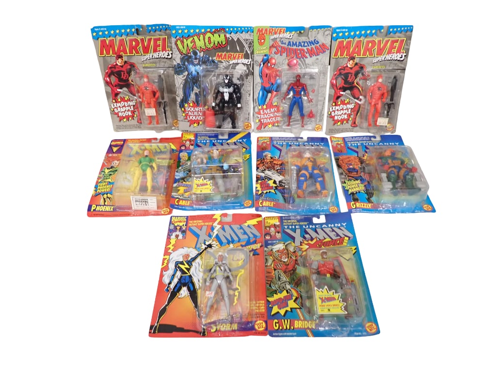 10 Marvel Action Figures New in Package incl Spider-Man, The Uncanny X-Men, Venom, Superheroes (1 of 8)