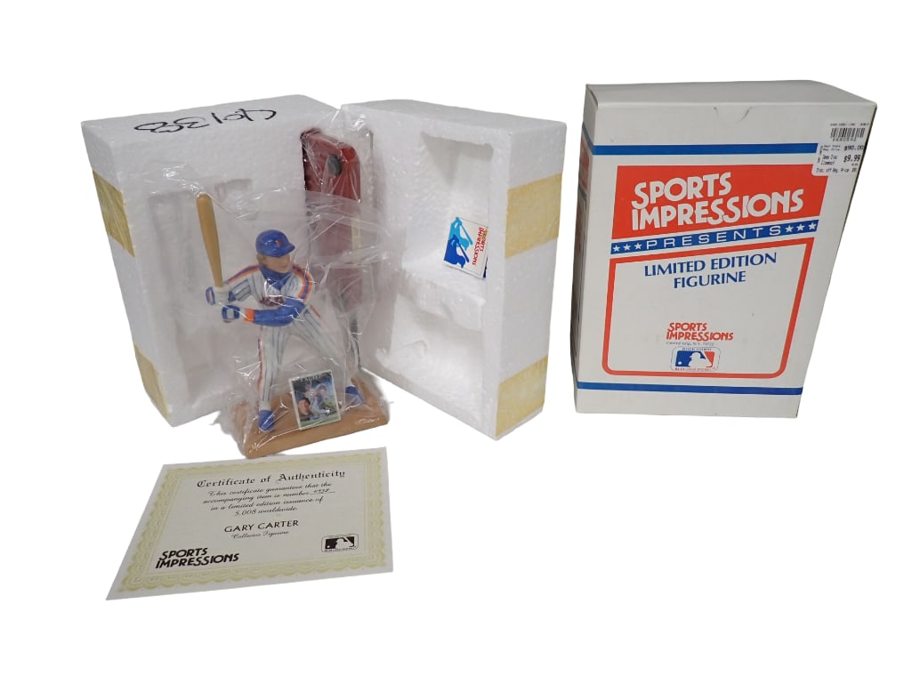 Gary Carter Limited Edition Figurine Sports Impressions in Original Box: Gary Carter Limited Edition Figurine Sports Impressions in Original Box All pictures are considered part of the description and should be examined carefully by bidders. Live Auctioneers is now offerin