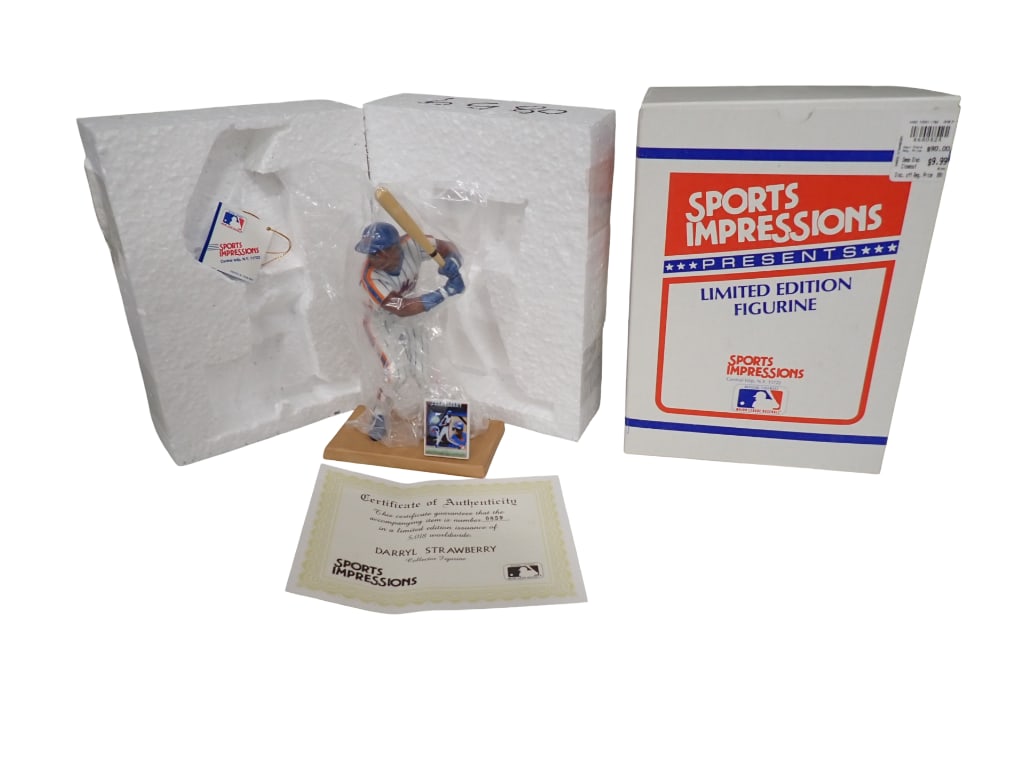 Darryl Strawberry Limited Edition Figurine Sports Impressions in Original Box: Darryl Strawberry Limited Edition Figurine Sports Impressions in Original Box All pictures are considered part of the description and should be examined carefully by bidders. Live Auctioneers is now