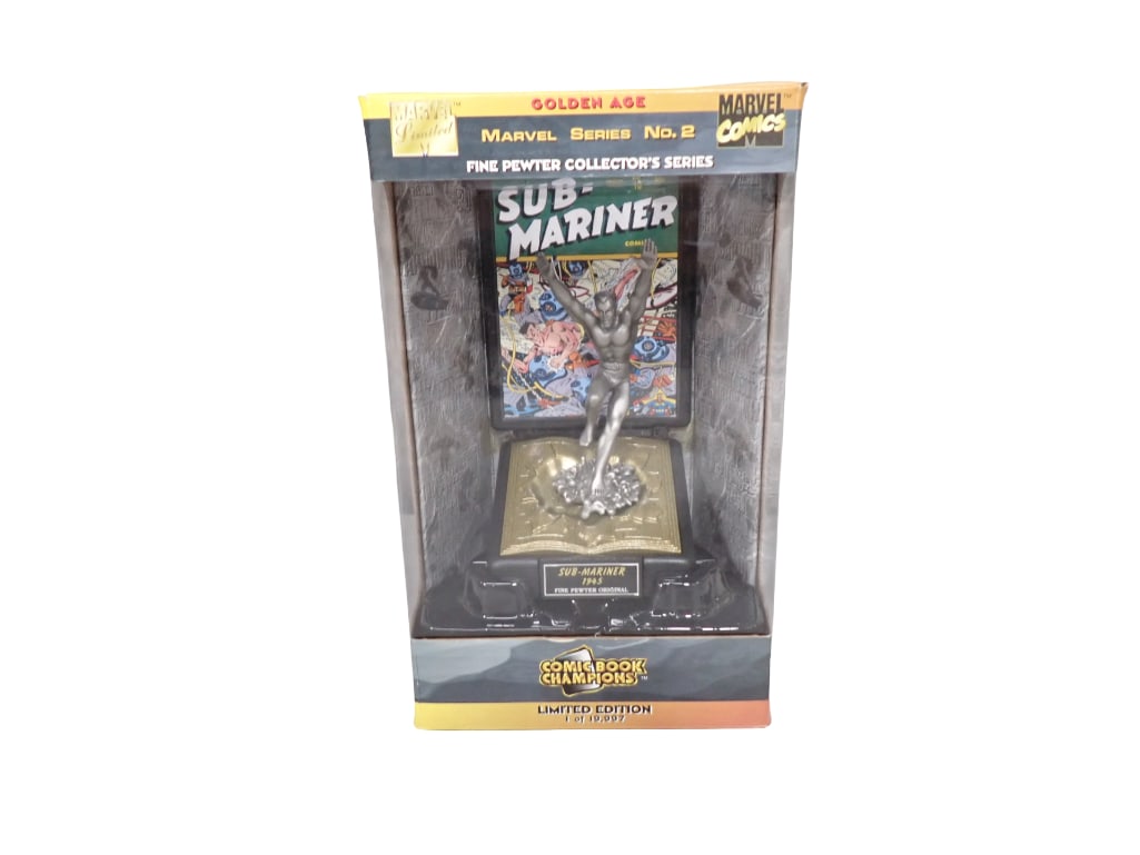 Sub-Mariner Pewter Statue Collectible Limited Edition Marvel Series No 2 New in Box: Sub-Mariner Pewter Statue Collectible Limited Edition Marvel Series No 2 New in Box Comic Book Champions All pictures are considered part of the description and should be examined carefully by bidder