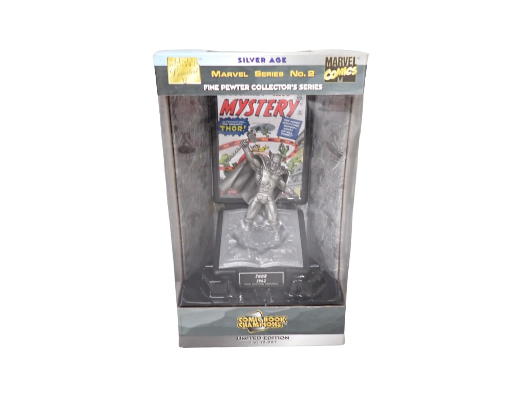 Thor Pewter Statue Collectible Limited Edition Marvel Series No 2 New in Box: Thor Pewter Statue Collectible Limited Edition Marvel Series No 2 New in Box Comic Book Champions All pictures are considered part of the description and should be examined carefully by bidders. Liv