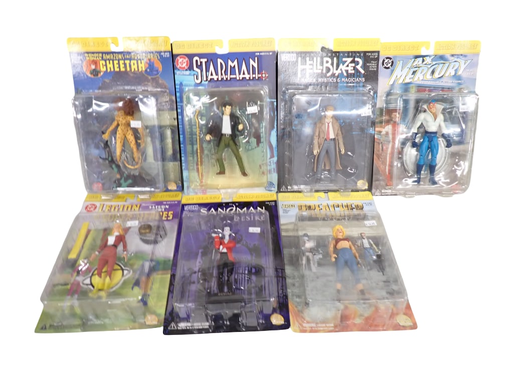 7 New in Package Action Figures incl Starman, Max Mercury, Cheetah, The Sandman Desire, Etc (1 of 4)