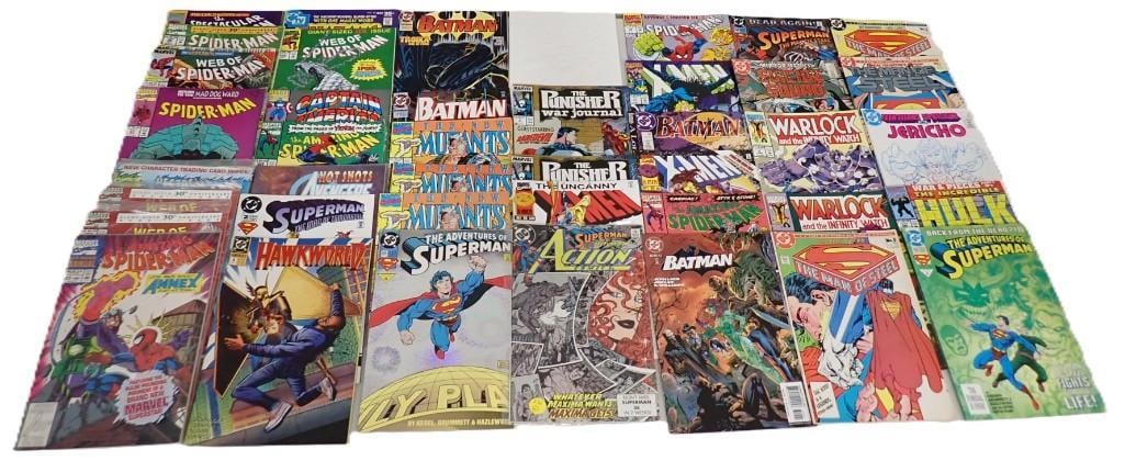 Assorted Comic Books including Superman, Batman, Hulk, Warlock, Spider-Man, Mutants, X-Men, etc (1 of 6)