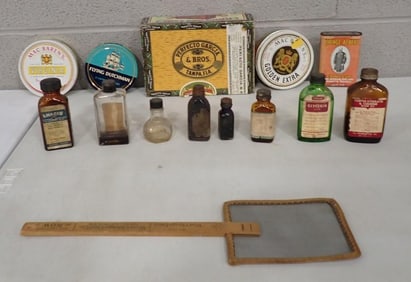 Vintage or Antique Tins, Medicine Bottles, Advertising, etc.