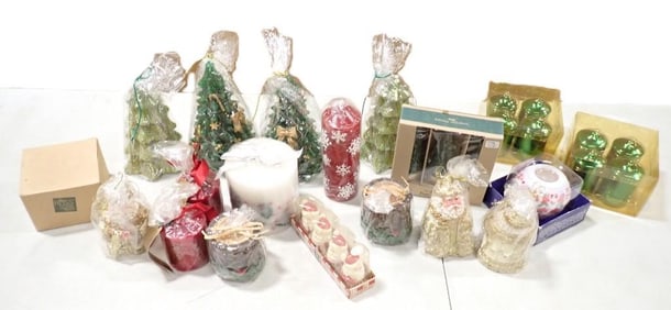 Large Lot of assorted new Christmas / Winter Candles