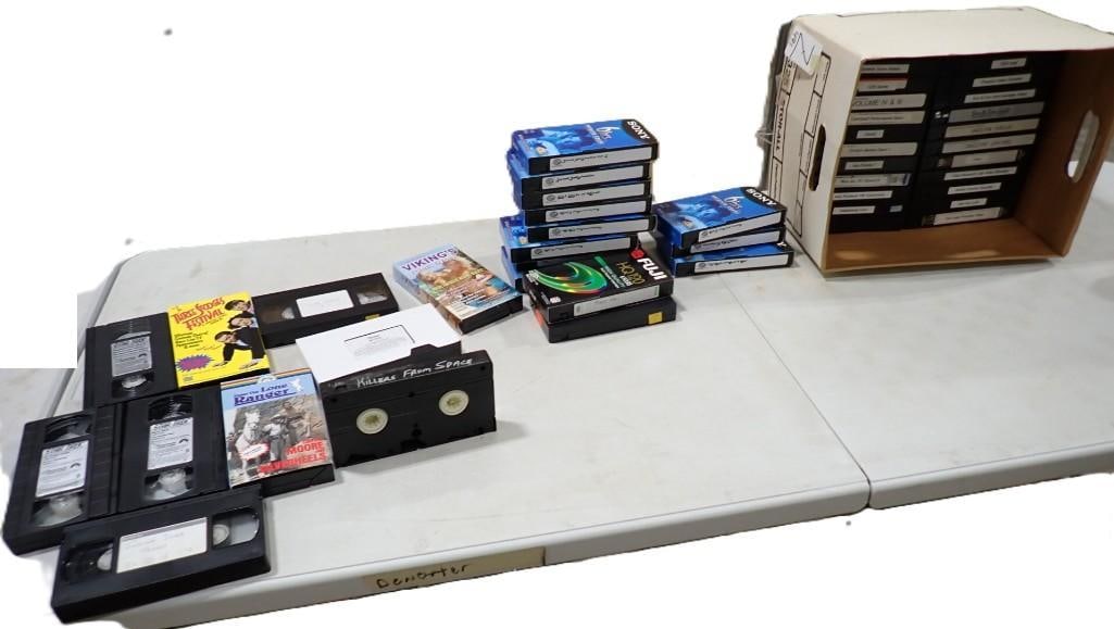 Large lot of Vintage VHS Movies - Mostly Adult Movies.  Including Debbie Does Dallas, Viking's Exoti (1 of 10)