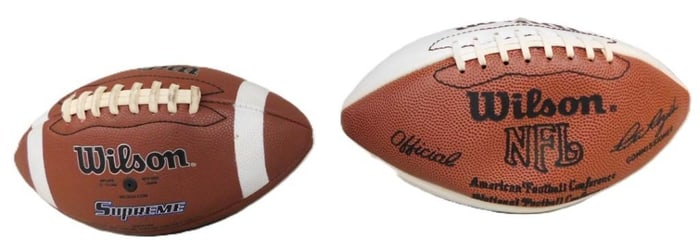 Two Autographed Wilson Footballs - No paperwork