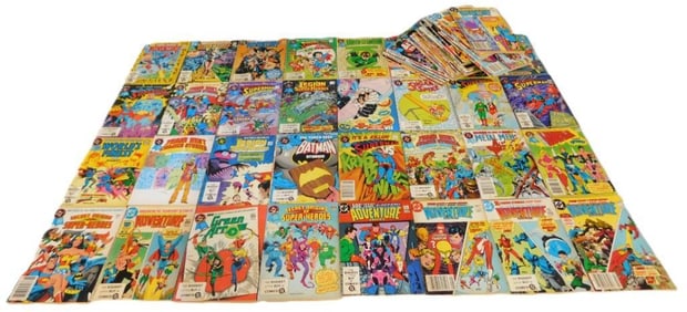 Large Lot of Vintage Comics including World's Finest, Superman, Green Arrow, Legion Super Heroes,