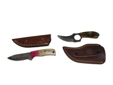 Pair of Pocket Knives with Sheaths