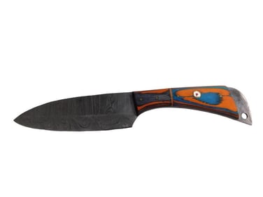 Knife with Multi-Color Wood Handle