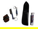3 Pocket Knives including Two Folding knives, Two with Key Chains and Two of them have Sheaths