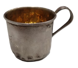 Small Jaarl Sterling Silver Baby Cup with Handles - weighs roughly 31.5 grams