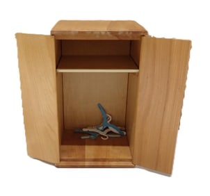 Vintage Strombecker Doll Clothes Wooden Cabinet