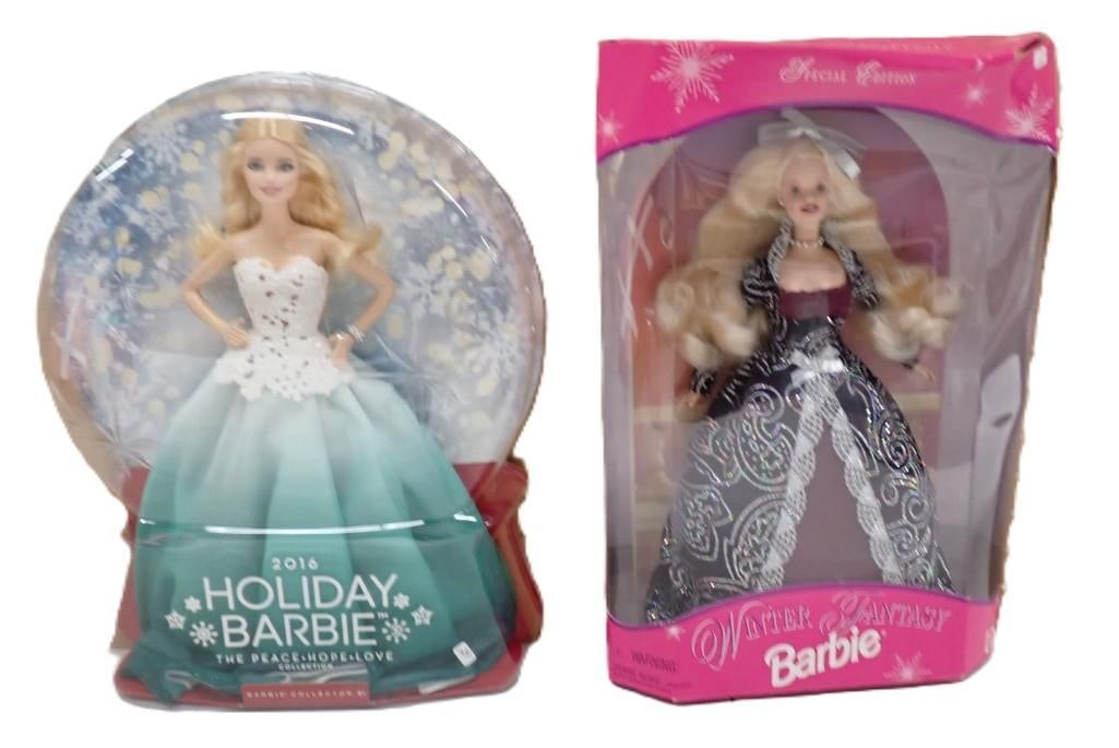 Two New in Package Barbie Dolls - 2016 Holiday Barbie and Winter Fantasy Special Edition (1 of 7)