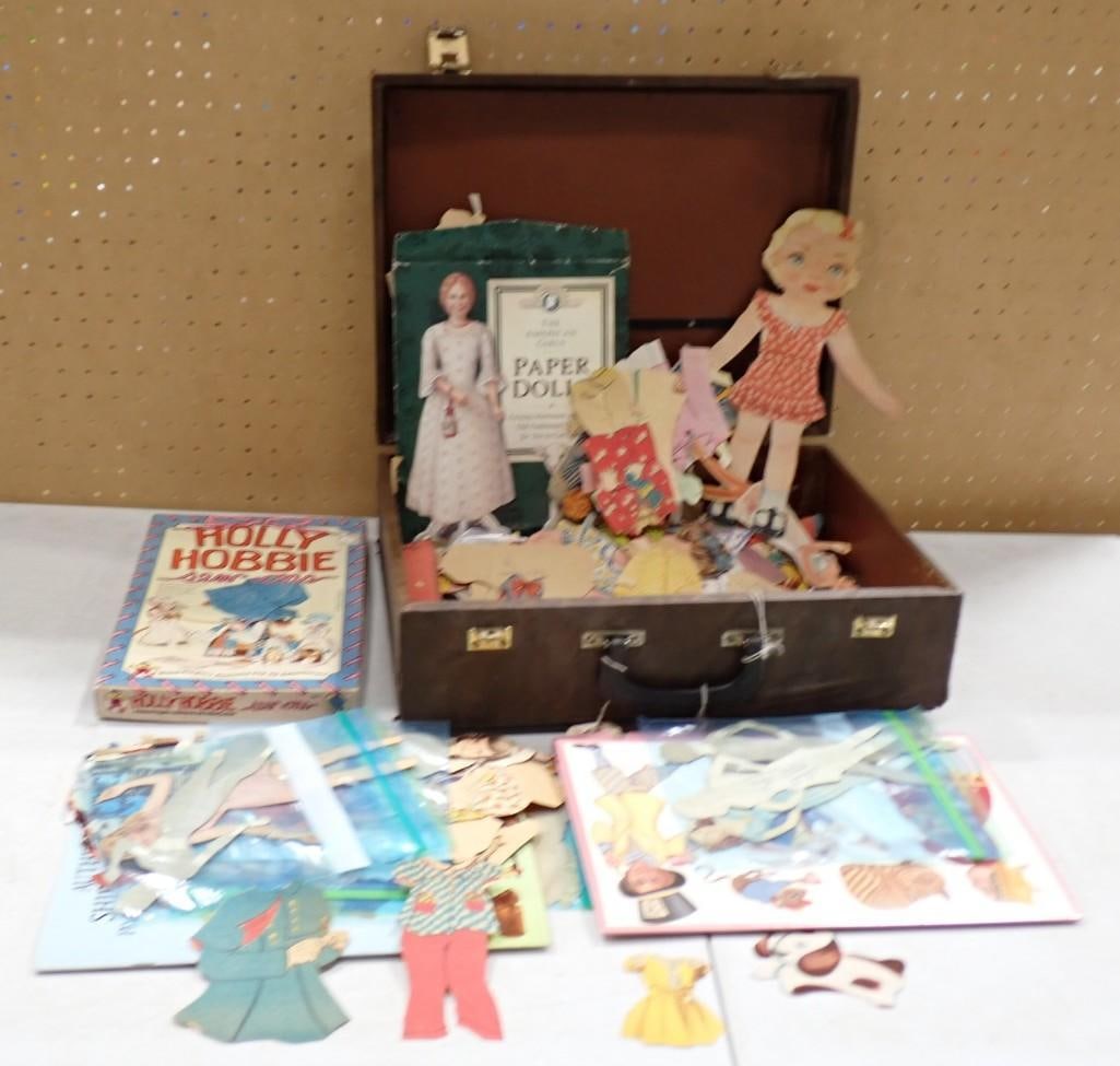 Large Lot of Paper Dolls in Case including Holly Hobbie Sew-ons in Box (1 of 9)