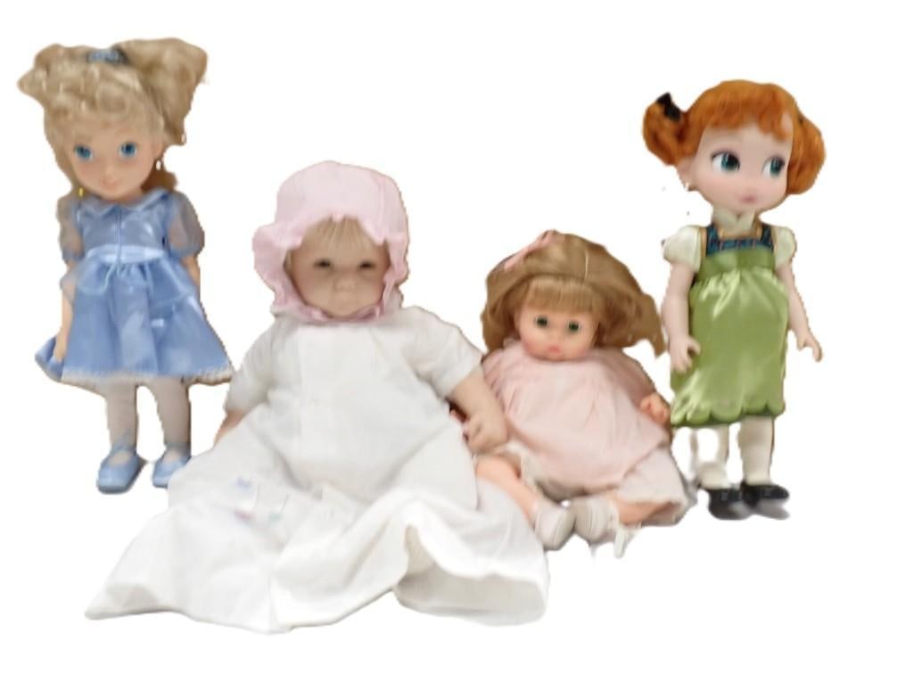 Doll Lot including 1977 Madame Alexander Adora Baby, 2 Disney Frozen, Cinderella: Doll Lot including 1977 Madame Alexander Adora Baby, 2 Disney Frozen, Cinderella All pictures are considered part of the description and should be examined carefully by bidders. Live Auctioneers is no