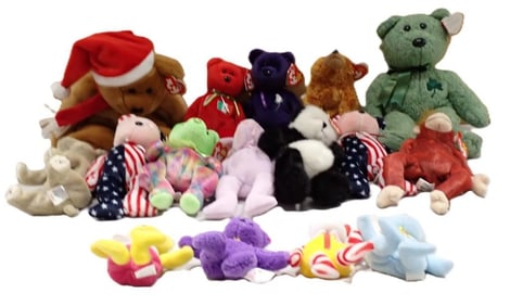 Plush Lot including Ty Beanie Babies, other Ty, McDonald's, etc