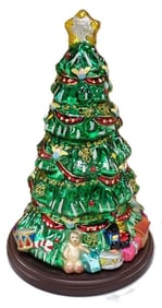 Thomas Pacconi Classics Blown Glass Tabletop Decor Christmas Tree