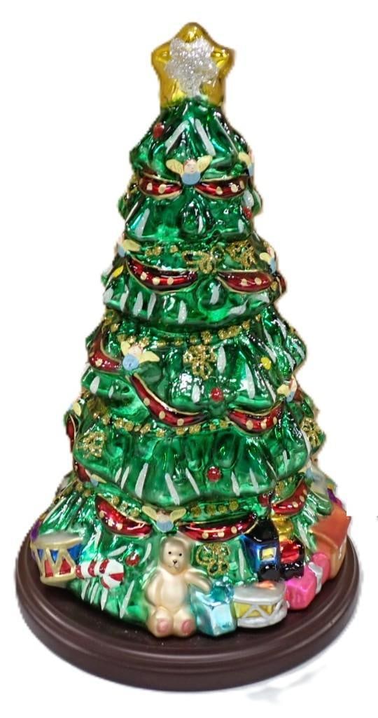 Thomas Pacconi Classics Blown Glass Tabletop Decor Christmas Tree (1 of 6)