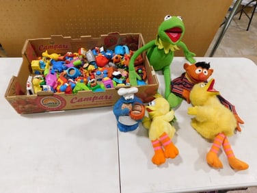 Large Lot of Sesame Street and Muppets Toys - Plush, Cars, Figures, Vintage, etc.