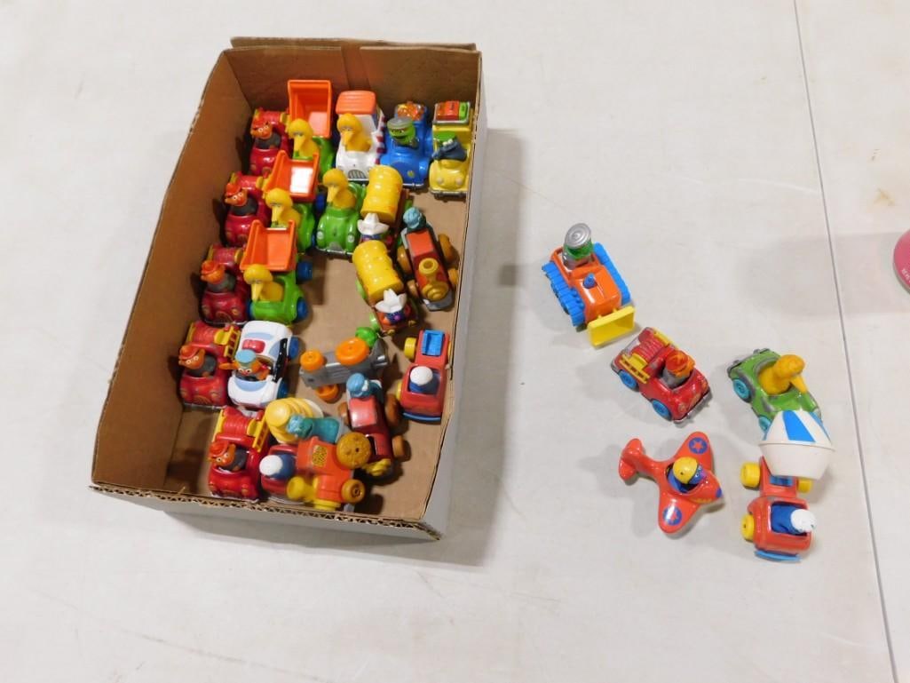 Vintage Playskool Sesame Street / Muppets Toy Cars and other Vehicles with Metal Bottoms: Vintage Playskool Sesame Street / Muppets Toy Cars and other Vehicles with Metal Bottoms All pictures are considered part of the description and should be examined carefully by bidders. Live Auctionee