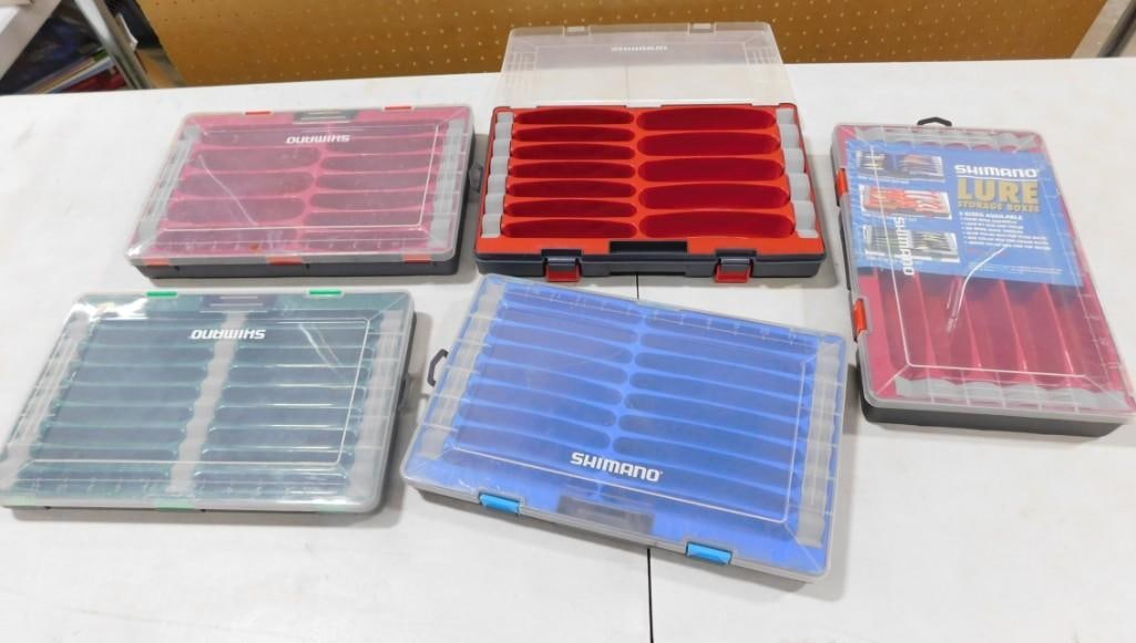 Set of 5 Shimano Lure Storage Boxes in Assorted Colors (1 of 7)