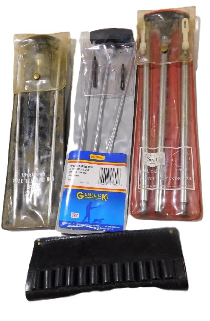 Gun Cleaning Rods including Shotgun and Rifle: Gun Cleaning Rods including Shotgun and Rifle All pictures are considered part of the description and should be examined carefully by bidders. Live Auctioneers is now offering Live Shipping through th