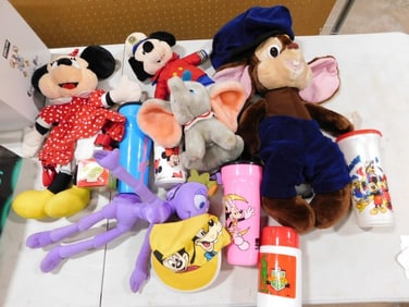Lot of Disney Plush, Toys, etc. Including Fievel, Mickey, Minnie, A Bug's Life, Dumbo, etc.