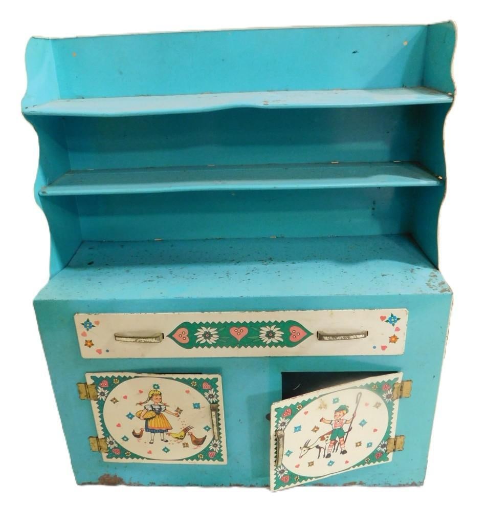 Vintage Wolverine Tin Litho Dutch Kitchen Doll Play Set - 20x17x7" (1 of 10)