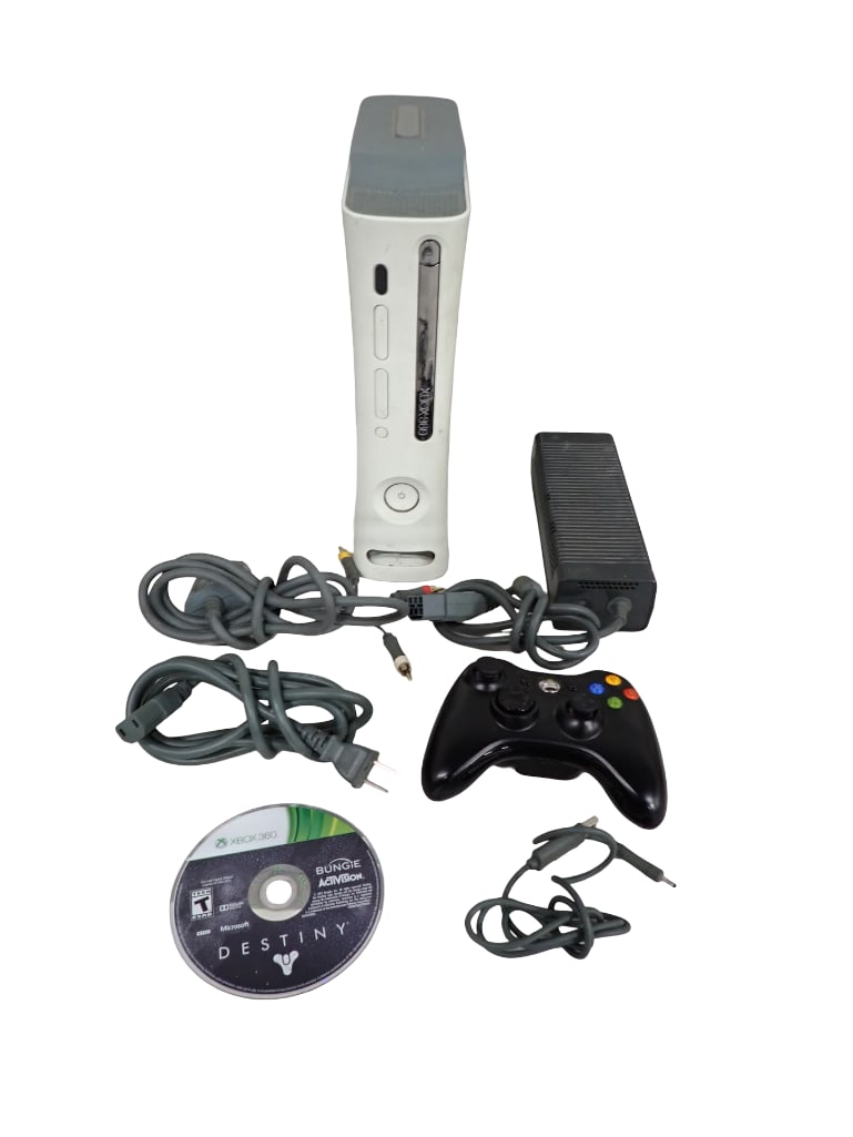 Xbox 360 Video Game System, Cords, 1 Controller, and Destiny Video Game (1 of 6)