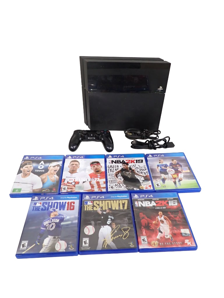 Sony Playstation 4 PS4 Console System with Video Games, 1 Controller, and Cords (1 of 6)