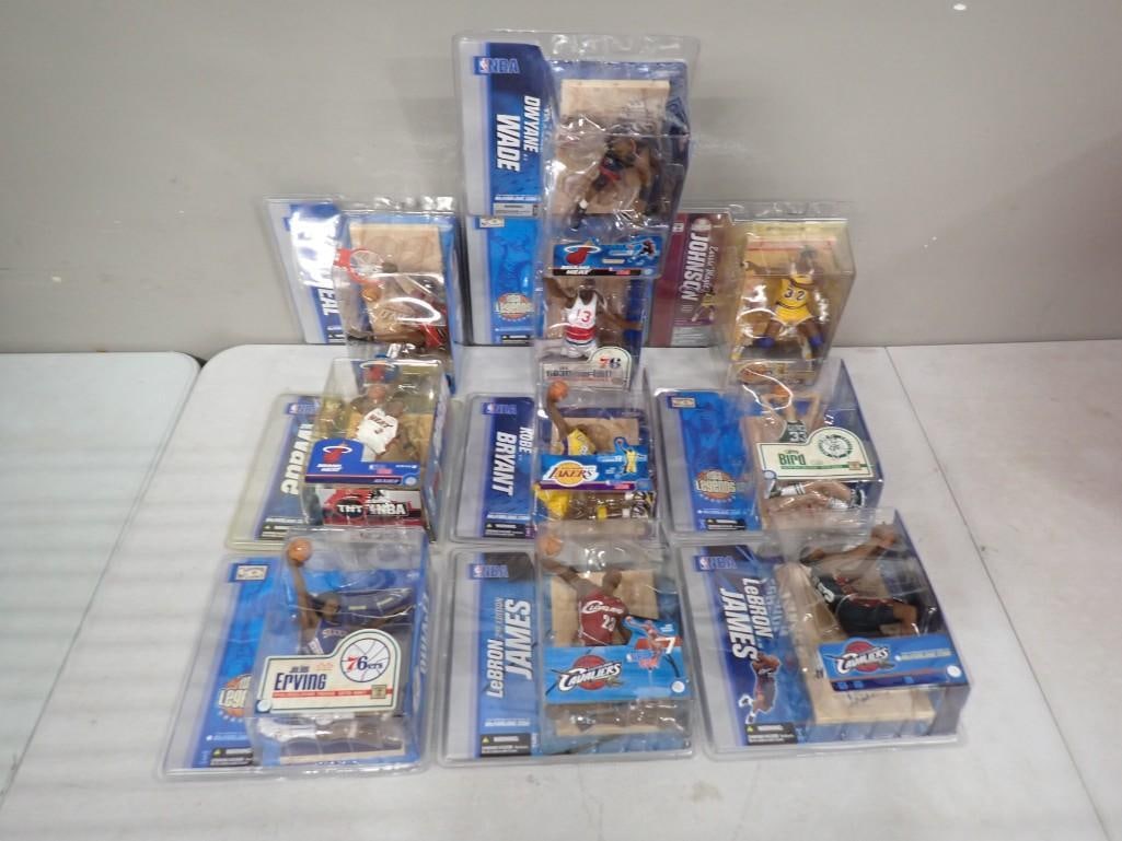 Sports Figures New in Package incl NBA Kobe Bryant, Lebron James, Julius Erving, (1 of 10)