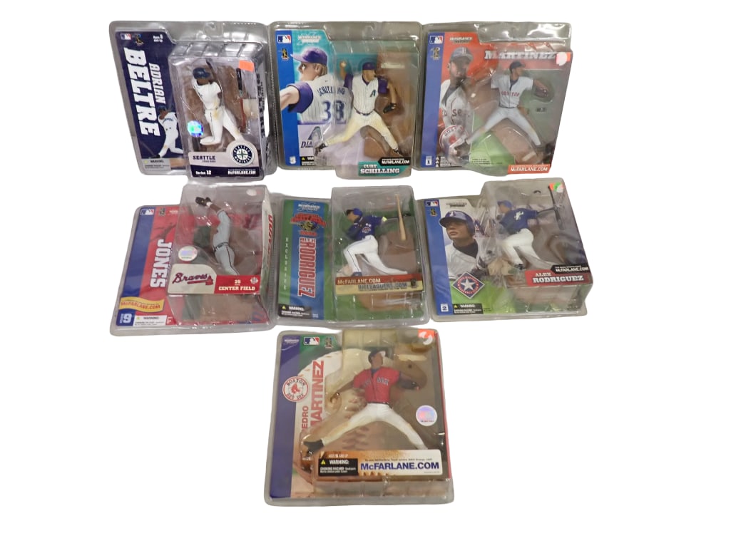 Lot of Baseball Sports Figures incl Alex Rodriguez, Andruw Jones, Curt Schilling, Adrian Beltre, (1 of 7)