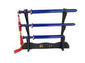 Set of 3 Decorative Swords with Sheaths and a Display Stand