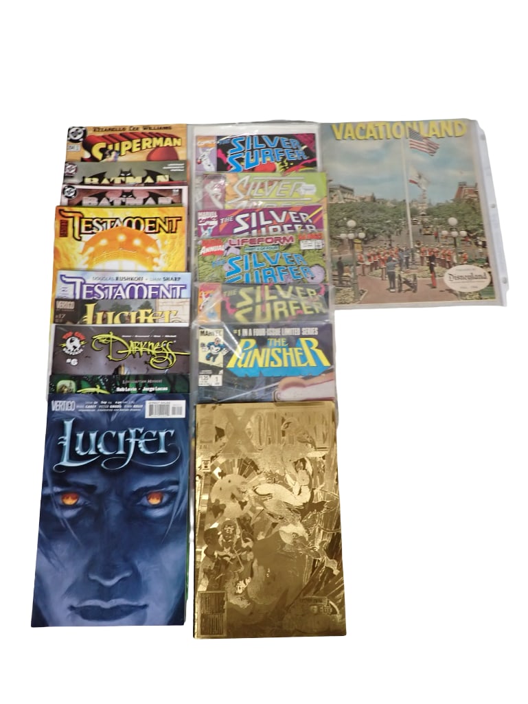 Lot of Comic Books incl Silver Surfer, The Punisher, Lucifer, Darkness, Batman, etc Plus a Disneyla (1 of 6)