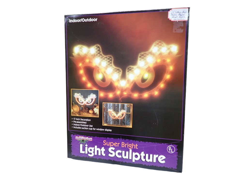 Super Bright Eyes Light Sculpture Halloween Decoration in Original Box Indoor Outdoor (1 of 5)
