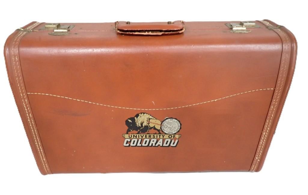 Vintage University of Colorado Briefcase or Suitcase: Vintage University of Colorado Briefcase or Suitcase All pictures are considered part of the description and should be examined carefully by bidders. Live Auctioneers is now offering Live Shipping thr