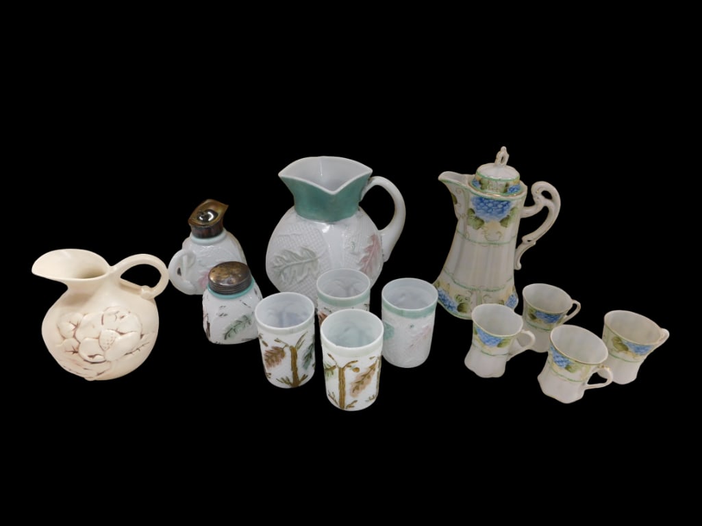 Porcelain Coffee Set E-OH Nippon Japan, Pitchers, Tumblers, Shaker, Creamer, etc (1 of 20)