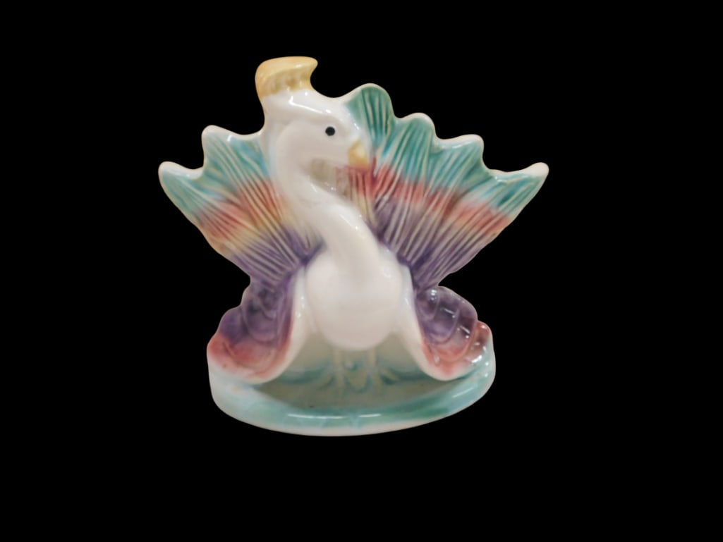 Vintage Peacock Shaped Planter or Fan Vase (1 of 6)