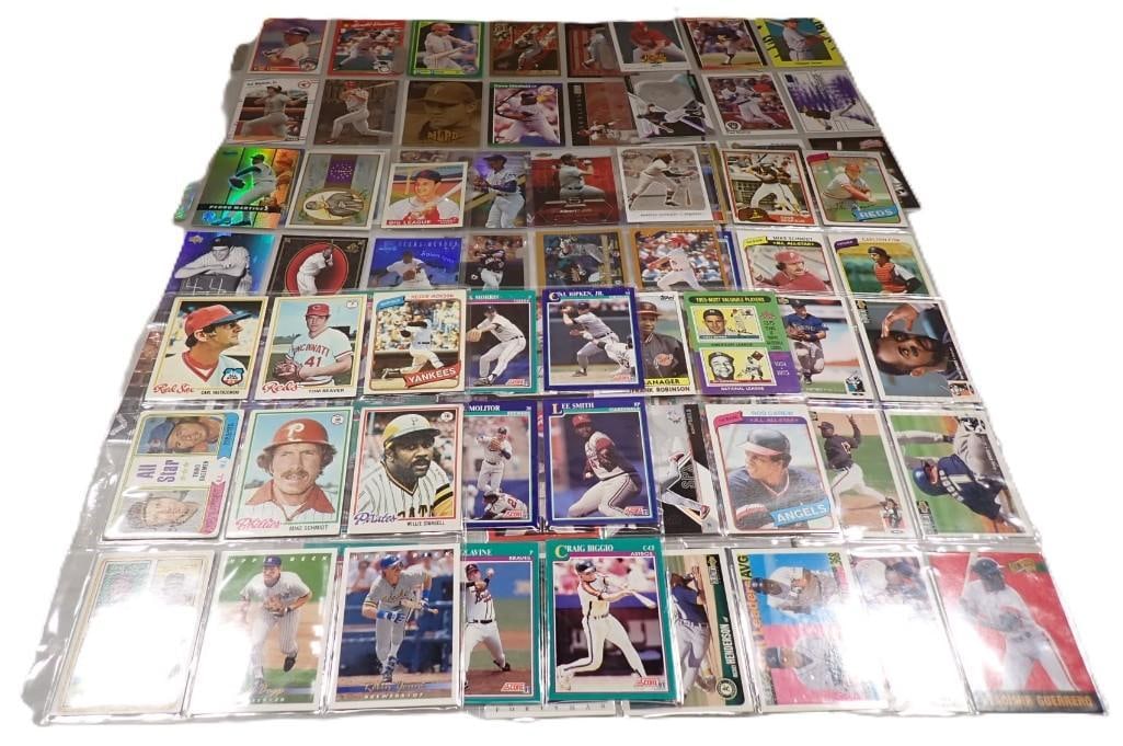 Lot of 90 Baseball Cards - Mostly Hall of Fame Players (1 of 7)