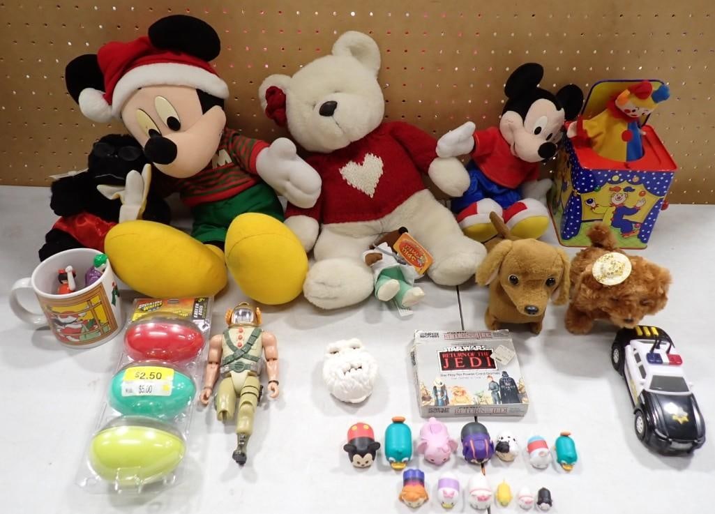 Toy Lot including Jack in the Box, Star Wars, Walt Disney, Plush, Tsum Tsum, Battery Dogs, etc. (1 of 15)