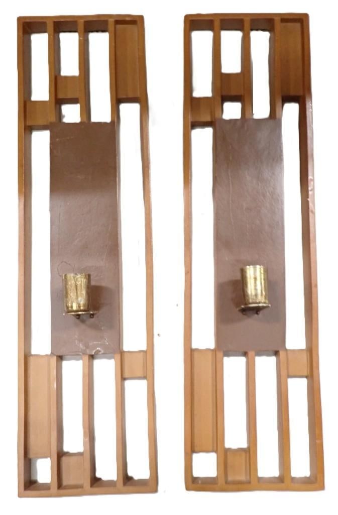 Vintage MCM Candle Holder Wall Scones (1 of 7)